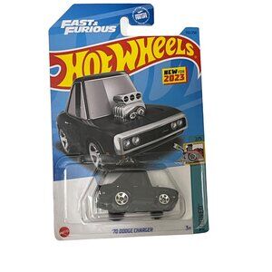 Hot Wheels Tooned ’70 Dodge Charger Fast & Furious Black Car 2023 Diecast 1:64
